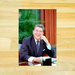 U.S President Ronald Reagan Oval House White House Portrait 4x6 Photograph